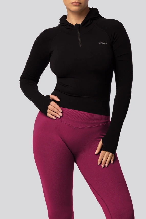 Leggings push-up Spaio PRO vita alta modellanti coprenti red wine