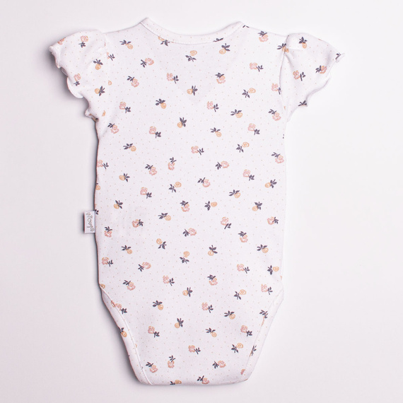 Body in cotone per bambina con maniche corte e motivo floreale – Nicol, 220094