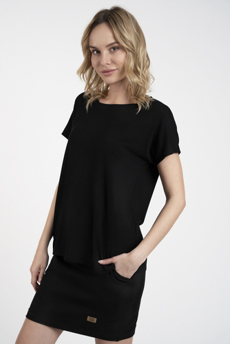 Ksenia Camicetta a maniche corte Moda italiana - nero