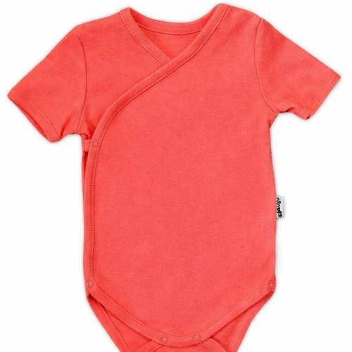 009 07 Body sbottonato a maniche corte "Basic" Nicol - corallo