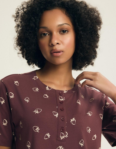 Camicia da notte Henderson Evika 45304 – cotone, stampa fragole