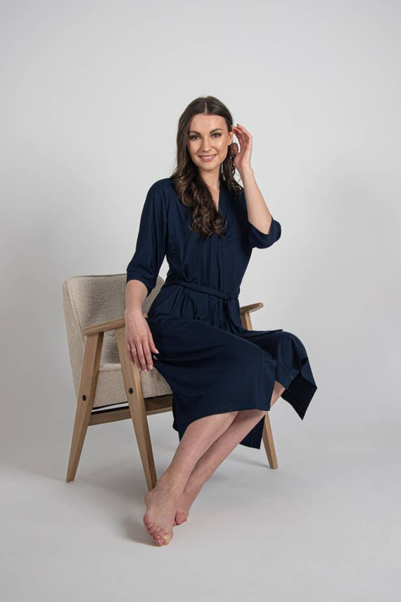 942 Visa Vestaglia lunga De Lafense - blu navy