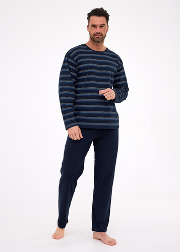 138/56 Pigiama da uomo Cornette Various | Cotone, a righe, manica lunga, confezionato