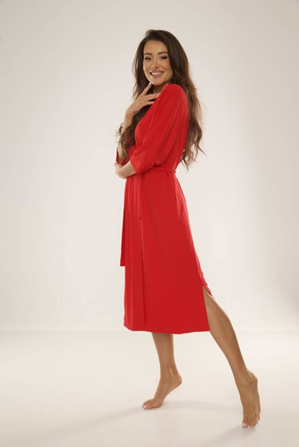 942 Visa Accappatoio lungo De Lafense - rosso 589