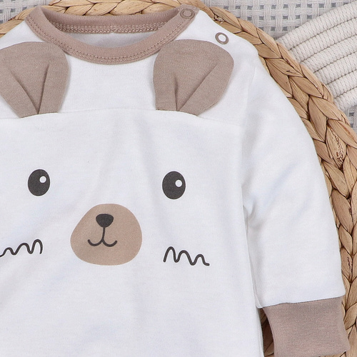 ABN-5509 Sky Journey Nini, pigiama per bambini senza piedi, cotone biologico, chiusura con bottoni a pressione