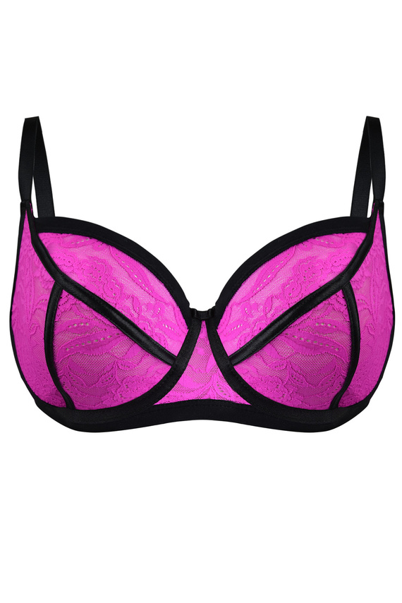 19234 Reggiseno morbido Joy Mediolano - fucsia, pizzo