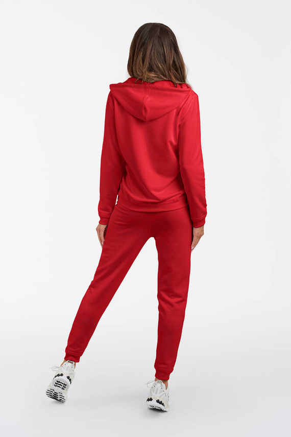 Felpa con cappuccio Roma Donna Moda Italiana - rosso