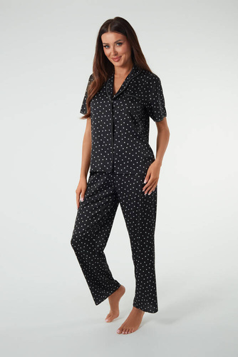 Ria Pigiama donna manica corta, pantaloni lunghi Moda italiana - stampa