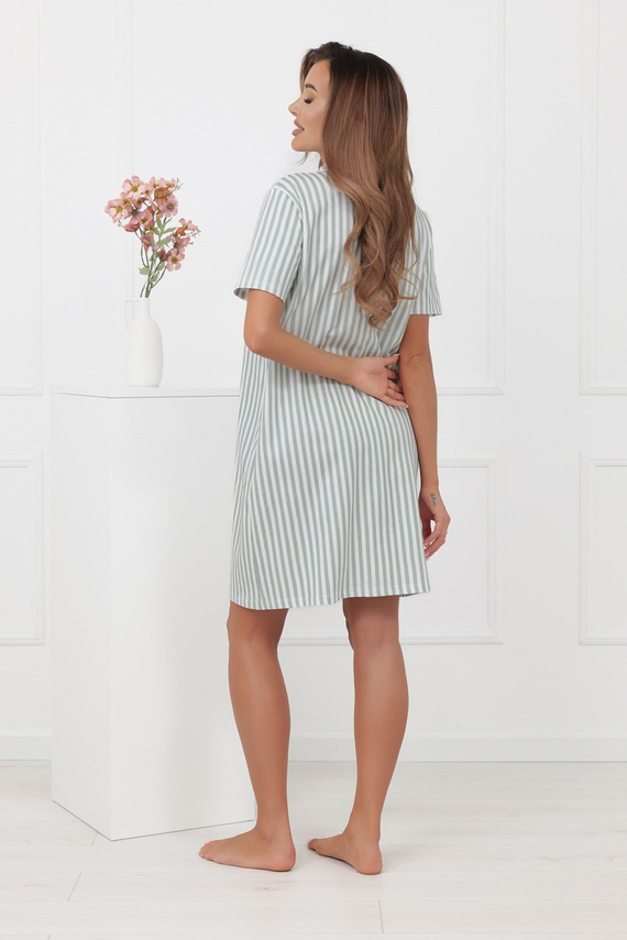 Camicia da notte donna Genna Italian Fashion 100% cotone righe