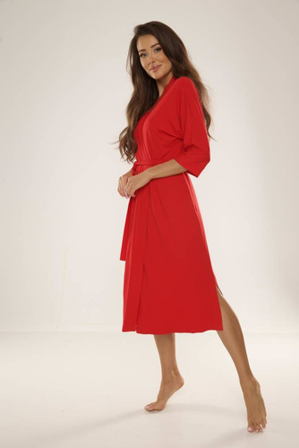 942 Visa Accappatoio lungo De Lafense - rosso 589