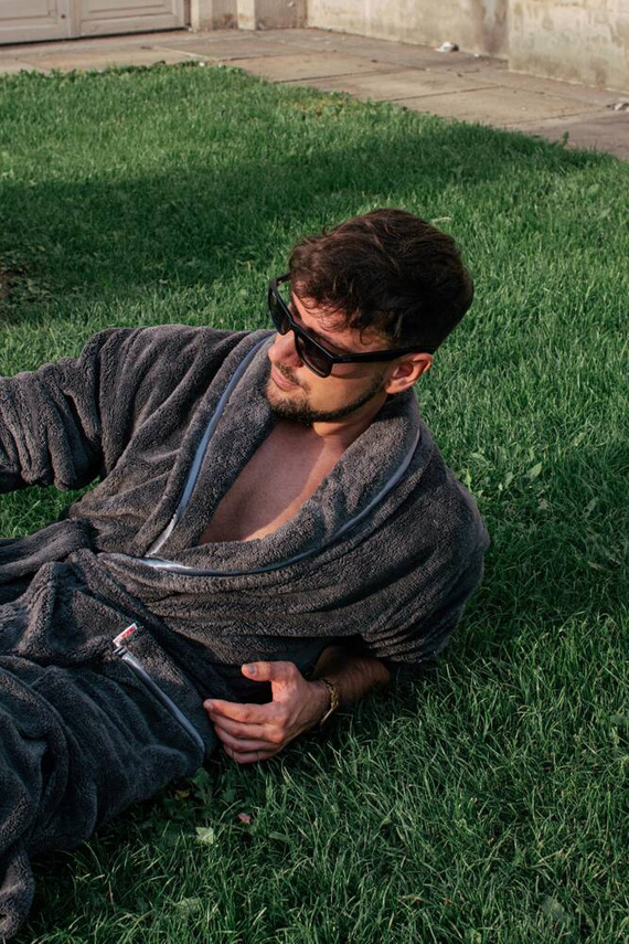 716 Vestaglia da uomo Rafael De lafense - grafite