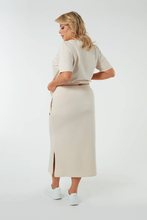 Maxi gonna da donna Stella Moda Italiana - beige