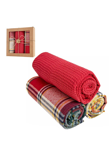 Set da cucina Moraj MRK1500-002 - panni in cotone 3 pz. in una scatola decorativa