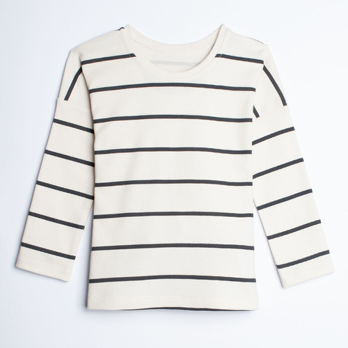 Nicol Olo 222139 maglietta bambino 100% cotone a righe grafite
