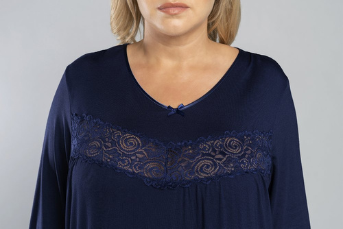 Izyda Pigiama maniche 3/4, pantaloni 3/4 Moda italiana - blu navy