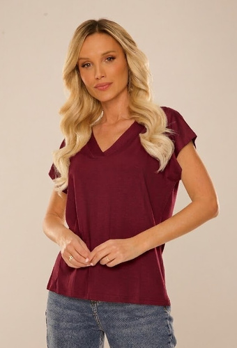 774 Vendy Camicetta da donna De Lafense - viscosa, manica corta