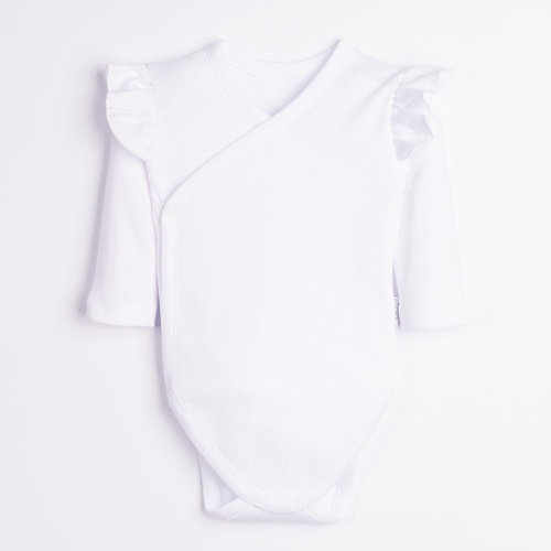 Body a portafoglio Nicol Tosia 225092 100% cotone bianco manica lunga