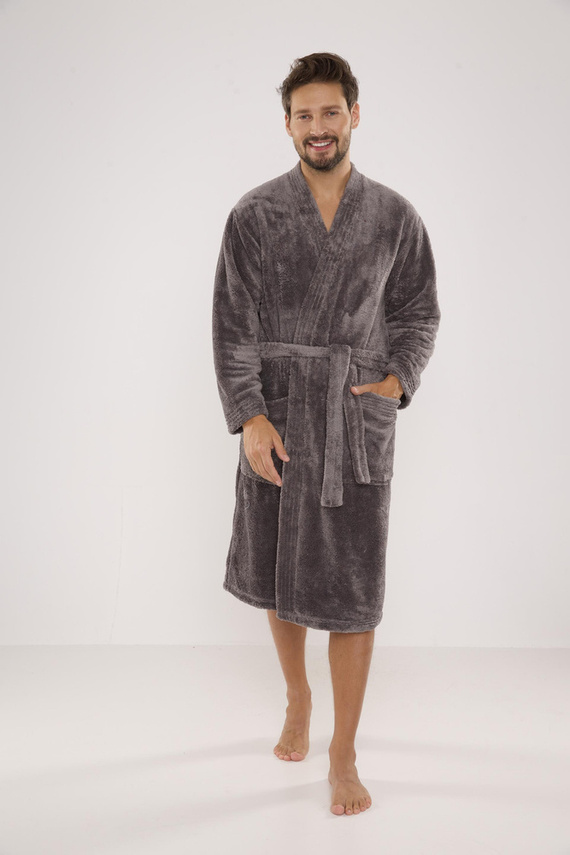 391 Accappatoio Hugo da uomo De lafense - grigio