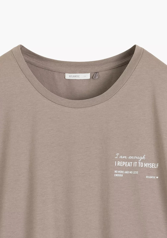 NLD-001 camicia da notte donna 100% cotone, taglio morbido