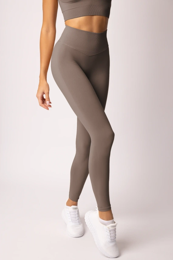 Leggings donna SPAIO Flex Innergy 2.0 beige - senza cuciture, supporto al recupero