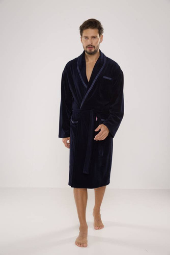 666 Ronaldo vestaglia da uomo De Lafense - blu navy