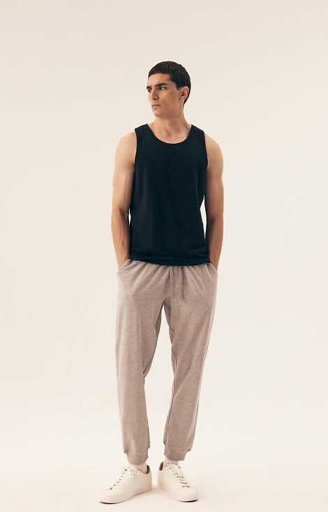 42978 Move 10 Maglietta Henderson da uomo nera - cotone senza spalline, 2 pz.