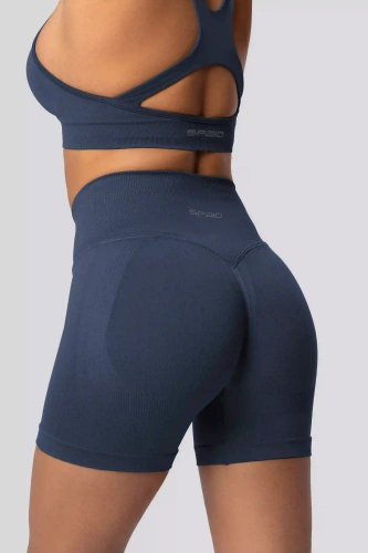 Spaio PUSH-UP PRO shorts modellanti senza cuciture vita alta fitness navy blue
