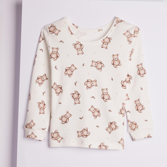 227036 Nicol BENEK Pigiama bambini 100% cotone crema con orsetti