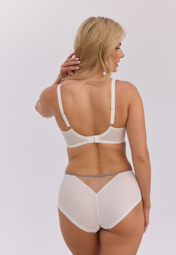 Gaia BS 1356 Judith reggiseno semi imbottito ecru grigio seno grande