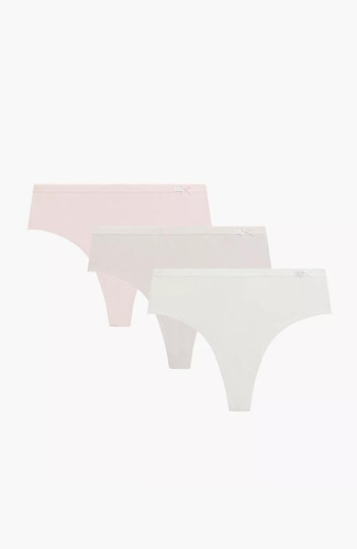 Slip donna brasiliani Atlantic 3CLP-015 cotone 3 pezzi vita alta comodi