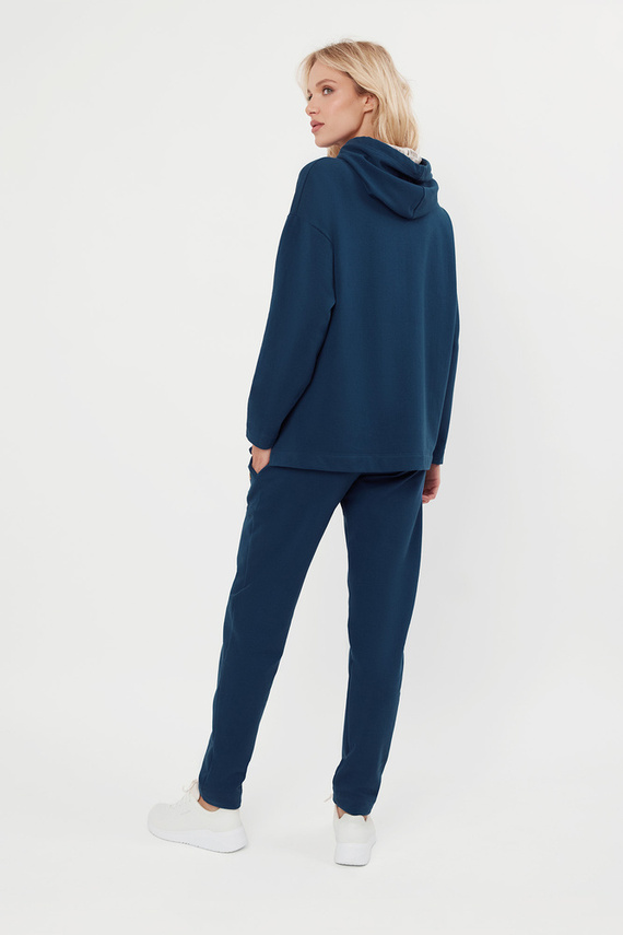 Felpa con cappuccio da donna Lagos Moda italiana - denim