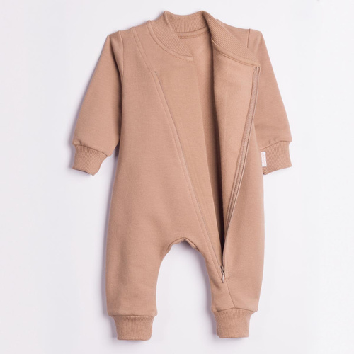 227271 Nicol BENEK Pagliaccetto in felpa + scarpine primi passi marrone per neonati
