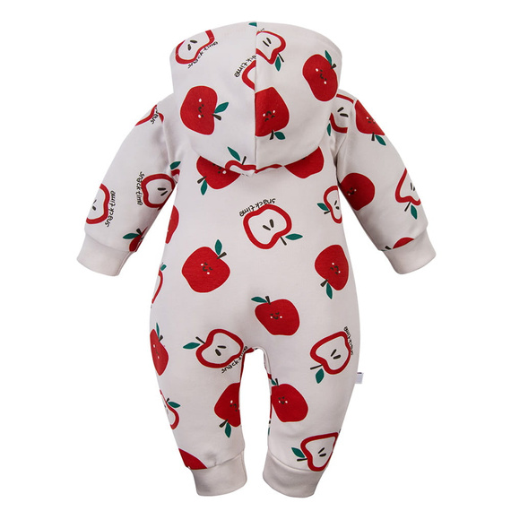 Tutina neonato Eevi ecru 100% cotone senza piedi comoda