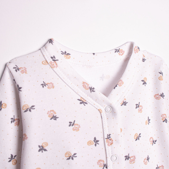 220031 Tutina neonato Nicol cotone 100% fiori con piedini