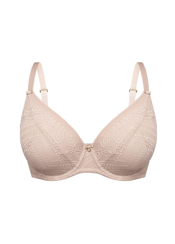  Reggiseno morbido Desire BO50 mefemi by Nipplex con pizzo, colore cappuccino.
