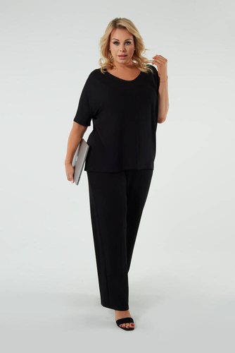 Soler Pantaloni lunghi donna Moda italiana - nero