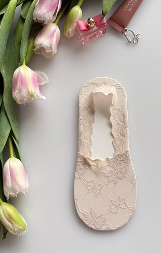 Calzini ballerina Magnetis pizzo con silicone antiscivolo donna