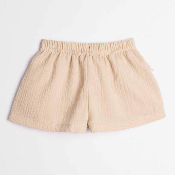 Shorts da ragazza Nicol 224317 in mussola 100% cotone estivi beige