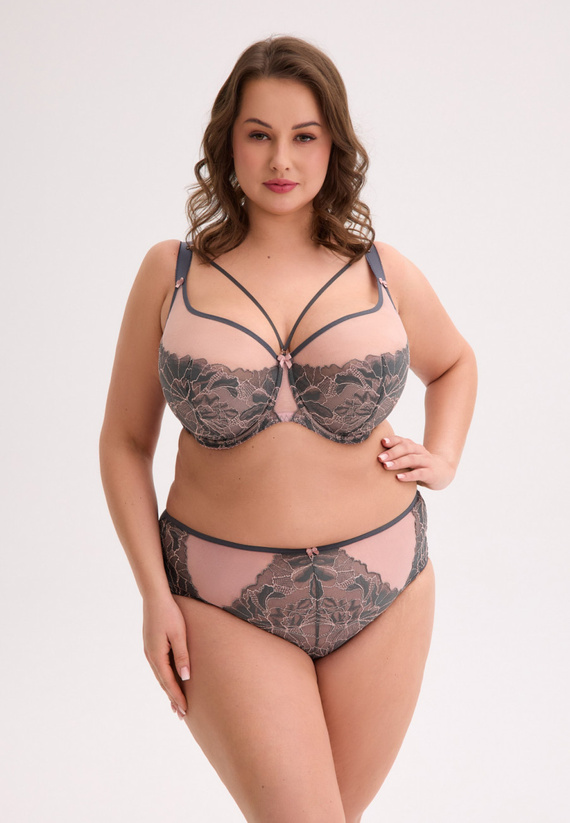 BS 1318 Reggiseno Priya Gaia - maxi semi-imbottito, rosa grafite, elegante e confortevole