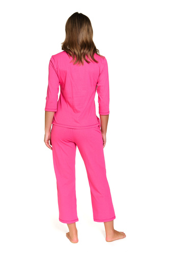 Pigiama donna Doctor Nap 7356 - completo in cotone con gamba a ¾ - peonia