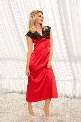 Chemise in satin da donna Mactan Halka Kalimo - rosso