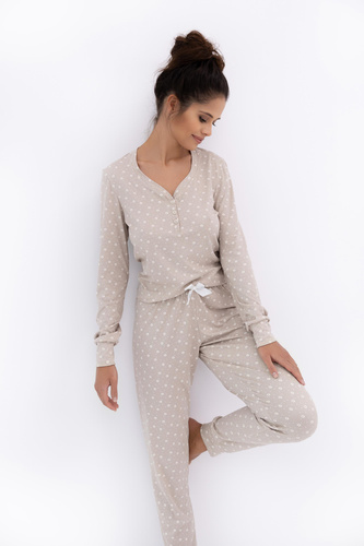 Pigiama Calliope Sensis da donna - lungo, floreale, con bottoni