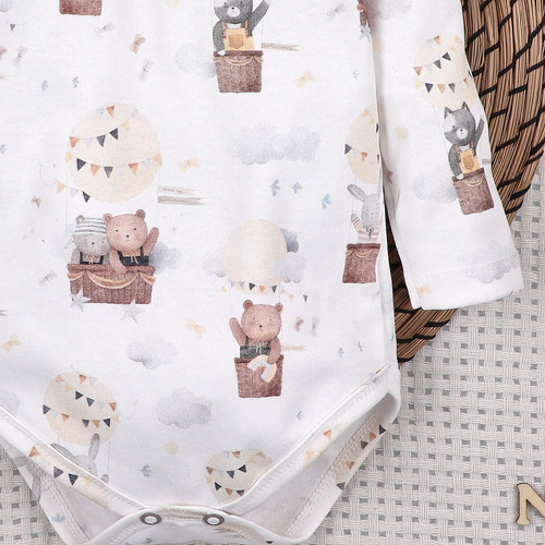 Body Nini 100% Balloon Friends cotone biologico, prodotto in Polonia