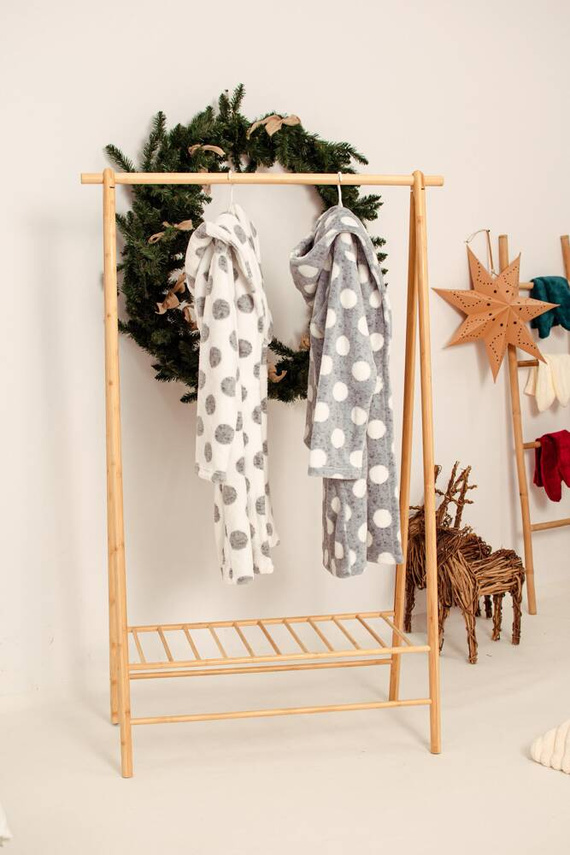 323 Accappatoio Forex a pois - grigio