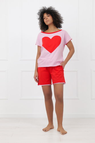 Pigiama Sabrina Italian Fashion 100% cotone – manica corta, shorts