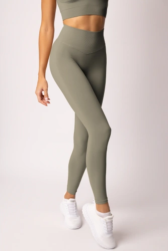 Leggings donna SPAIO Flex Innergy 2.0 verde senza cuciture, supporto al recupero