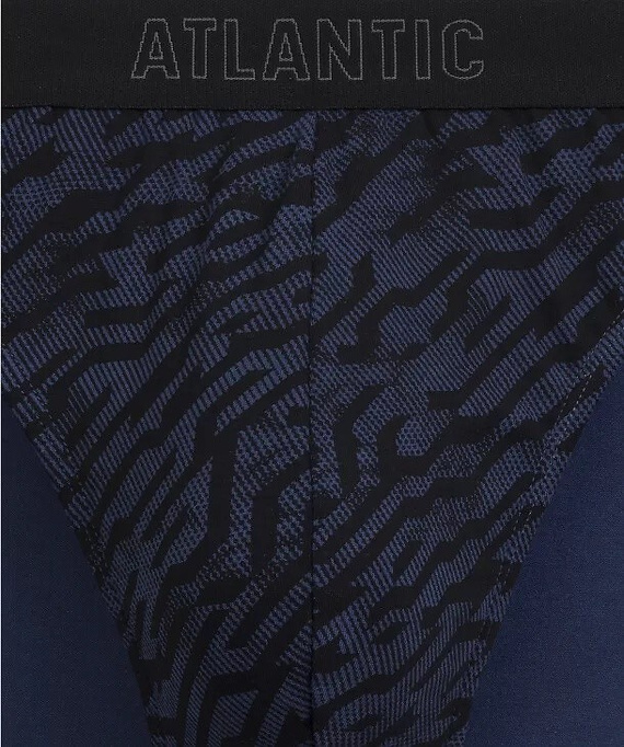 Slip da uomo Atlantic 3MP-221 A3 3 pezzi – cotone grafite/nero/indaco