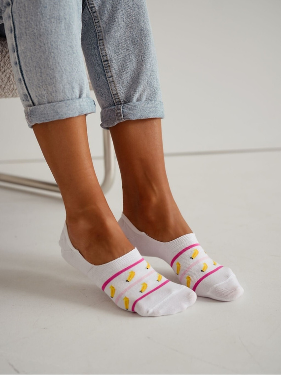 Calzini invisibili donna Milena 0576-030 banane – cotone, antiscivolo