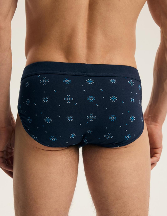 Slip da uomo Henderson Faro 45789 2-Pezzi Blu navy 93% Cotone