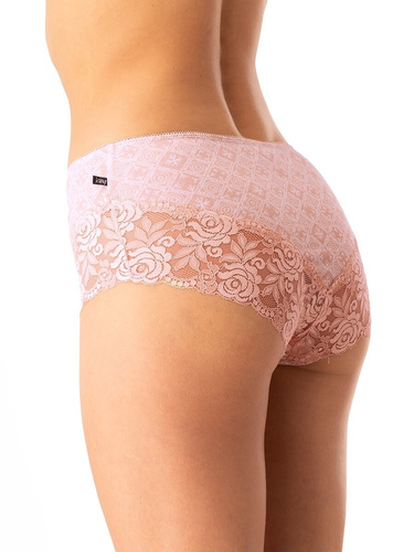 Mutandine da donna in cotone Key LPB 731 nero beige - set di 2 pezzi in scatola, taglio classico